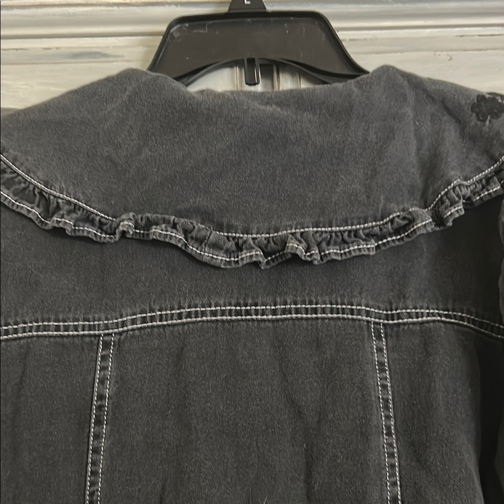 Black Ruffled Button-Up Dress - Picture 9 of 10